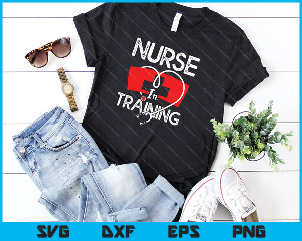 Verpleegkundige in opleiding toekomstige verpleegster SVG PNG snijden afdrukbare bestanden  - on a t-shirt