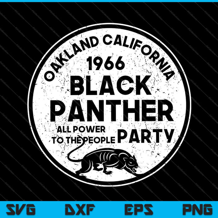 Oakland California 1966 Black Panther Party SVG PNG Files
