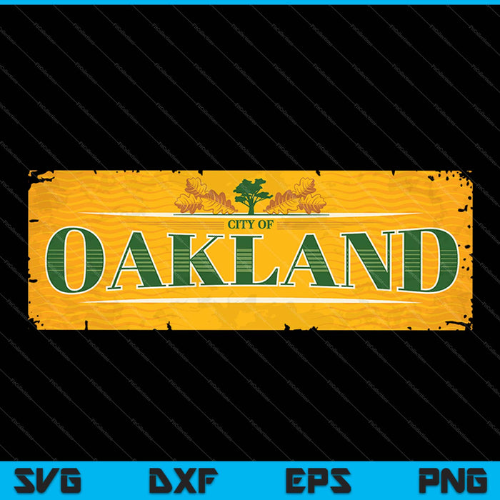 Oakland Flag SVG PNG Cutting Printable Files