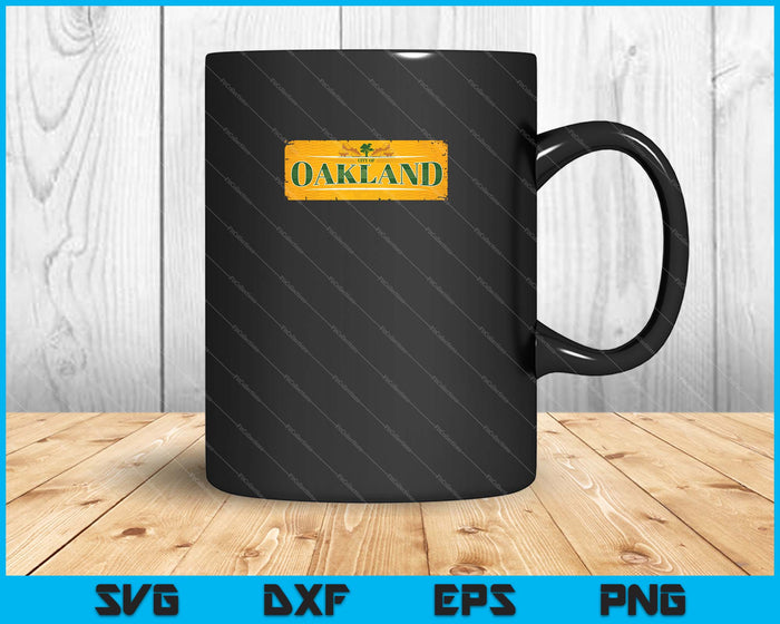 Oakland Flag SVG PNG Cutting Printable Files