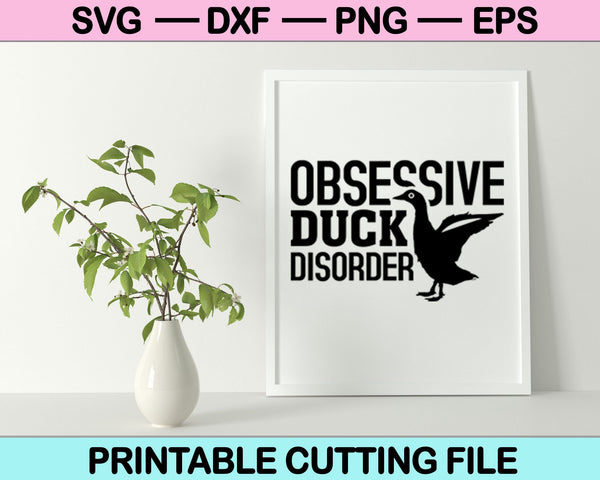 Trastorno obsesivo del pato Svg cortando archivos imprimibles