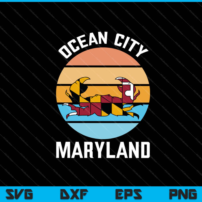 Ocean City Maryland SVG PNG snijden afdrukbare bestanden