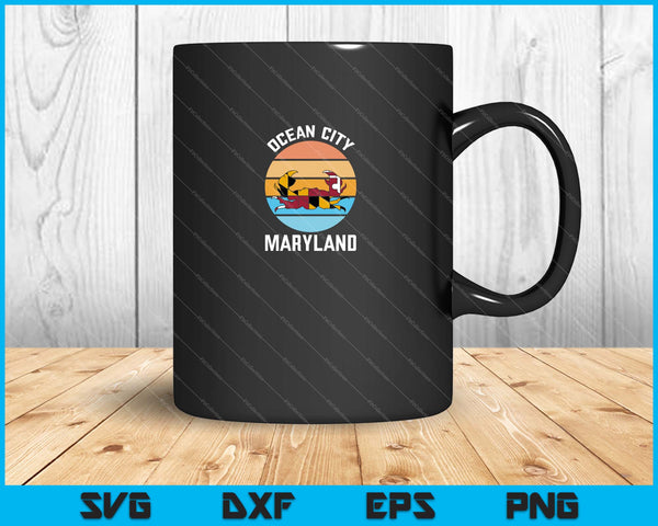 Ocean City Maryland SVG PNG cortando archivos imprimibles