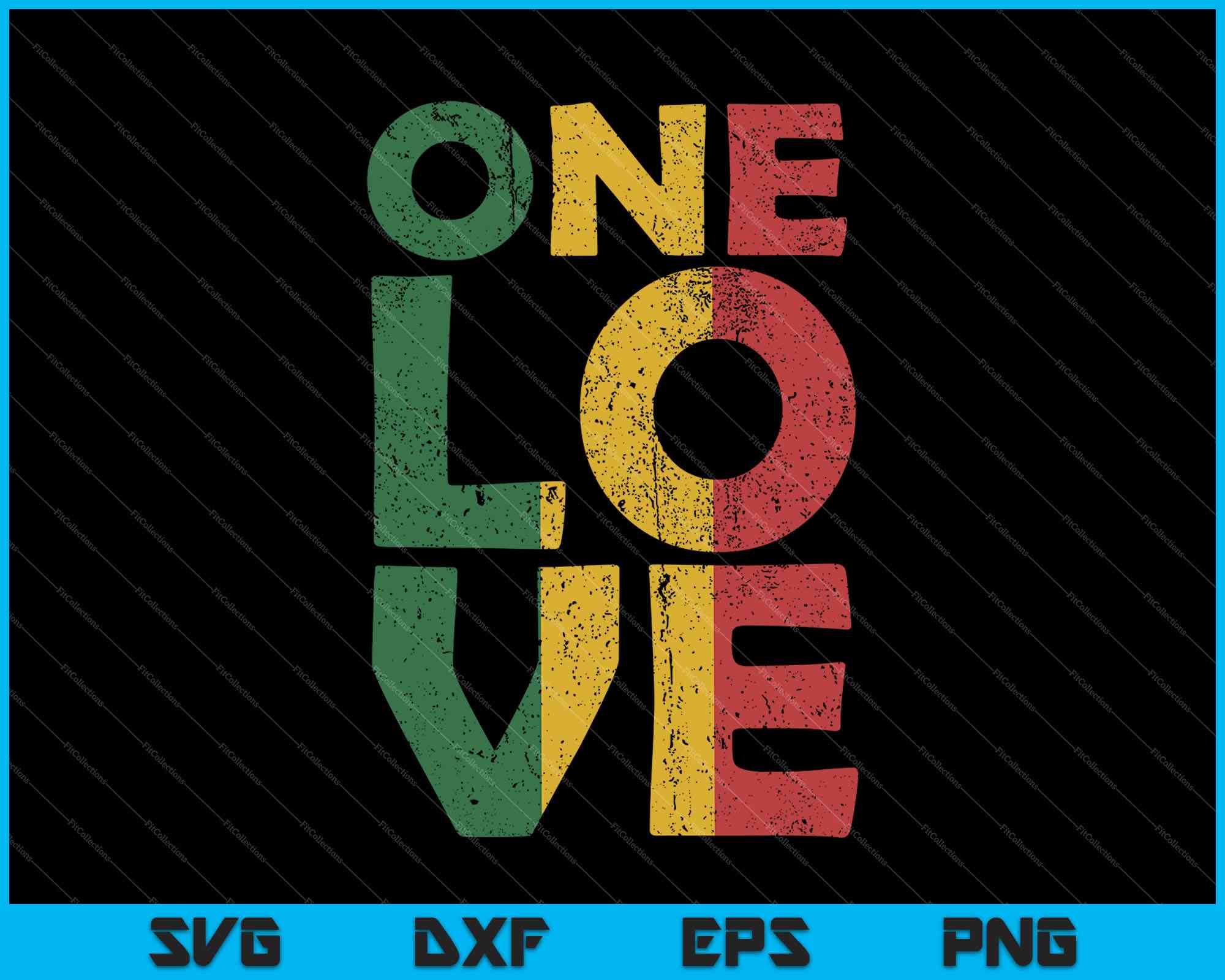 One Love Rasta Reggae SVG PNG Files – creativeusarts