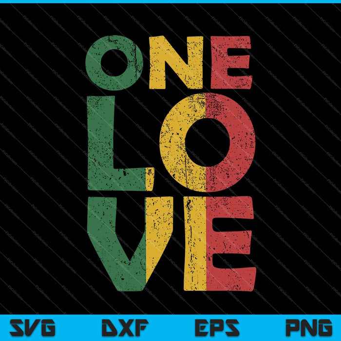 One Love Rasta Reggae SVG PNG Cutting Printable Files
