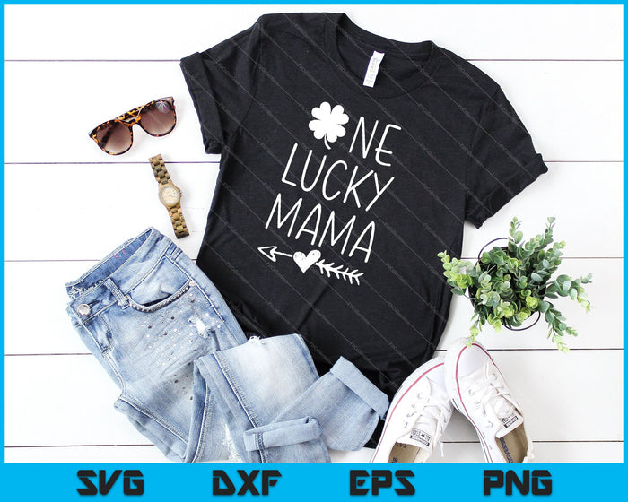 One Lucky Mama SVG PNG Cutting Printable Files