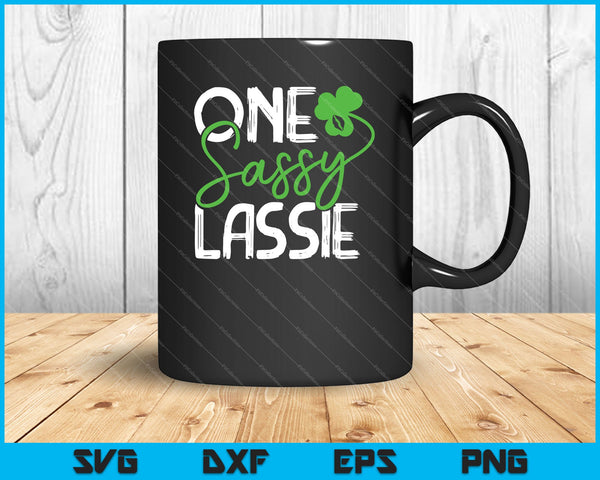 Eén Sassy Lassie St. Patrick's Day SVG PNG snijden afdrukbare bestanden