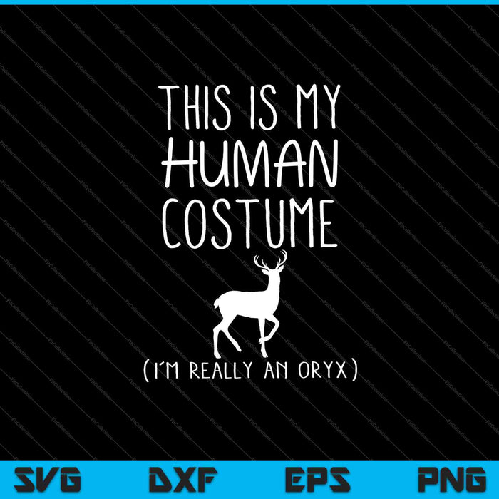 Oryx Fácil Halloween Traje Humano Antílope Animal DIY SVG PNG Cortar Archivos Imprimibles