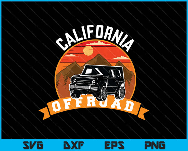 Overlanding off-road Californië SVG PNG snijden afdrukbare bestanden