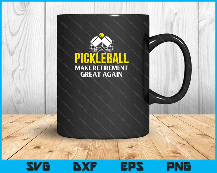 Pickleball Make Retirement Great Again SVG PNG Cutting Printable Files