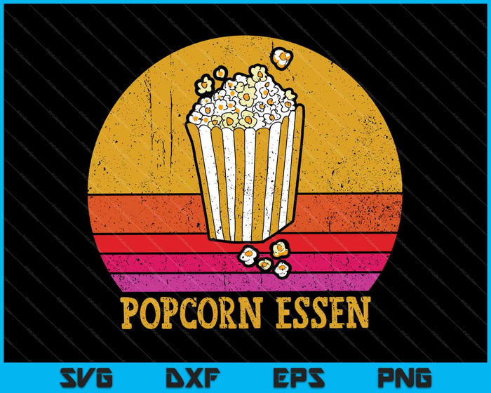 Popcorn Essen SVG PNG Druckbare Dateien schneiden