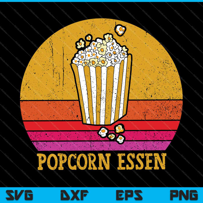 Popcorn Essen SVG PNG Druckbare Dateien schneiden