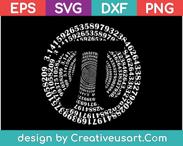 Pi Day wordt gevierd SVG-bestand of DXF-bestand Maak een sticker of t-shirtontwerp