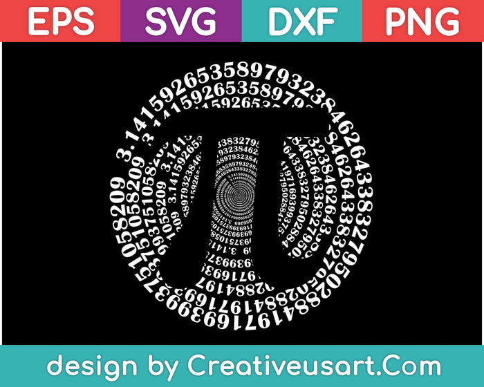 Pi Day wordt gevierd SVG-bestand of DXF-bestand Maak een sticker of t-shirtontwerp