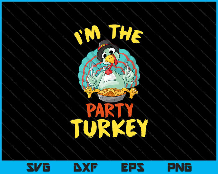Party Turkey Matching Family Group Thanksgiving Pajama Gifts SVG PNG Cutting Printable Files