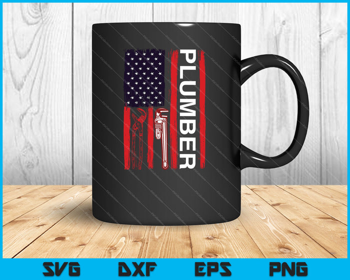 Patriotic Plumber 4th of July Plumber SVG PNG Cutting Printable Files