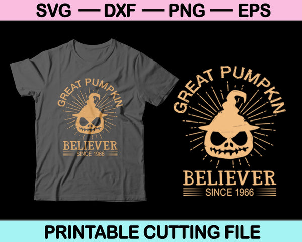 Peanuts-Great Pumpkin Believer desde 1966 SVG PNG cortando archivos imprimibles