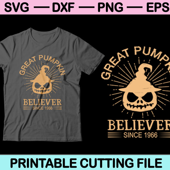 Peanuts-Great Pumpkin Believer desde 1966 SVG PNG cortando archivos imprimibles