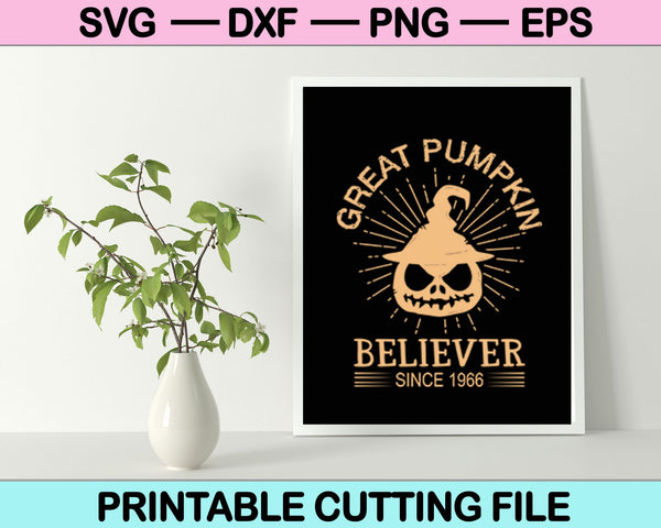 Peanuts-Great Pumpkin Believer Since 1966 SVG PNG Cutting Printable Files