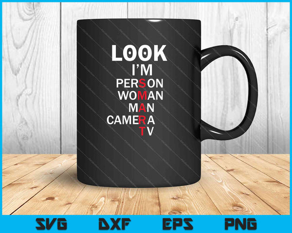 Person Woman Man Camera TV Political Dump Trump 2020 SVG PNG Printable Files