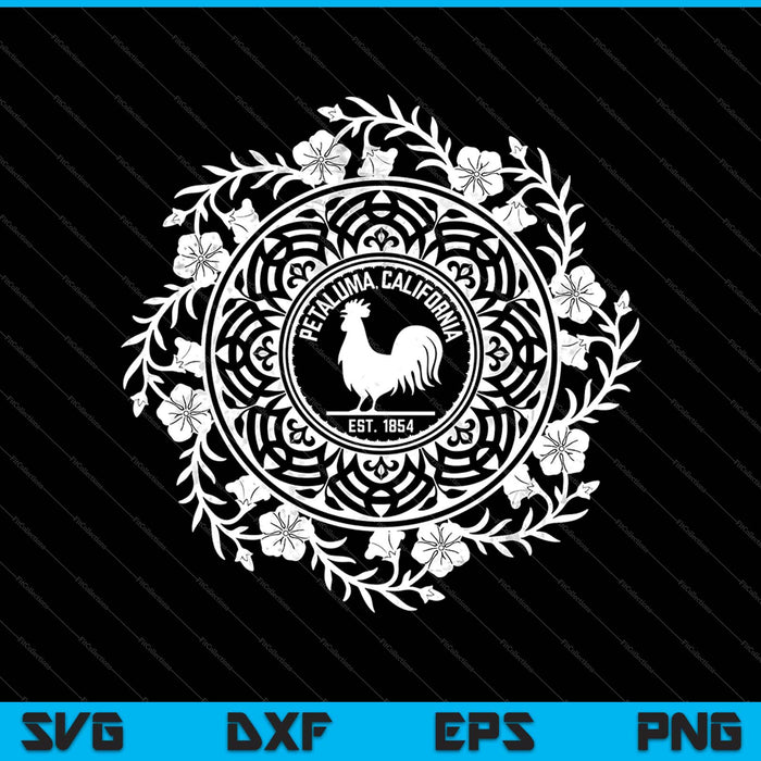 Petaluma California Stencil Chicken SVG PNG Cutting Printable Files