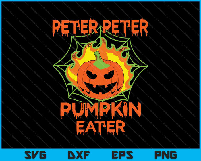 Peter Peter Pumpkin Eater Parejas Disfraz de Halloween SVG PNG Cortar archivos imprimibles