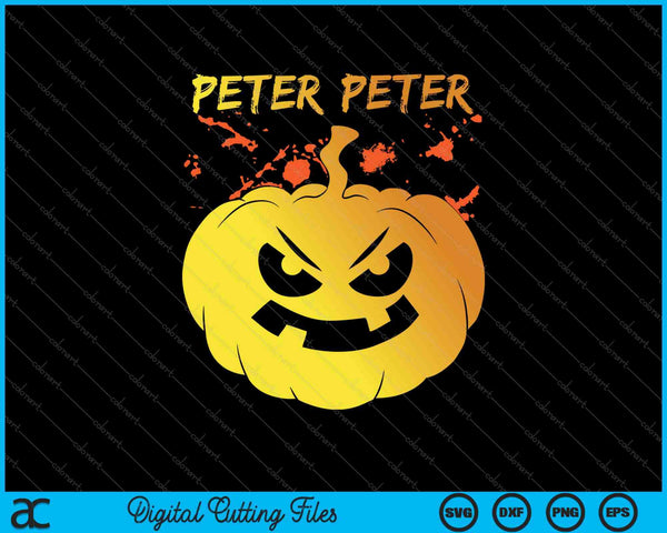 Peter Pumpkin Eater Pompoen Halloween SVG PNG Snijden afdrukbare bestanden