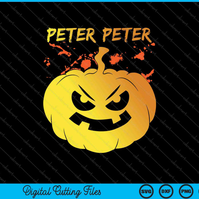 Peter Pumpkin Eater Pompoen Halloween SVG PNG Snijden afdrukbare bestanden