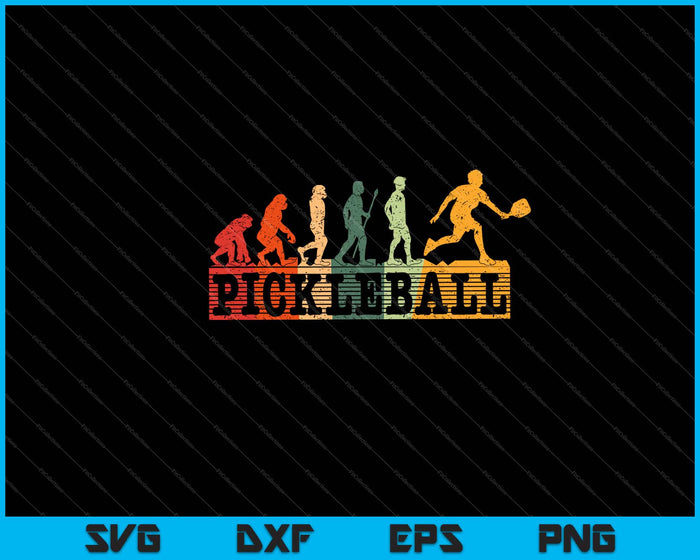 Pickleball Evolution para Pickleball Player Svg Cortando archivos imprimibles