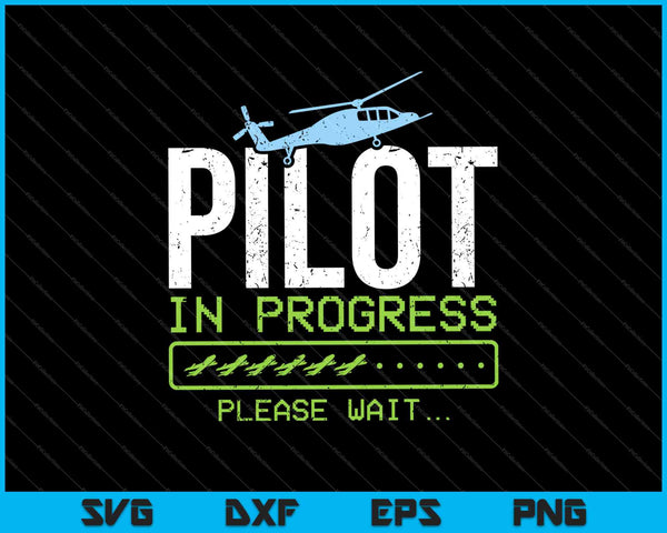 Piloto en progreso, futuro piloto de juguete avión SVG PNG cortando archivos imprimibles