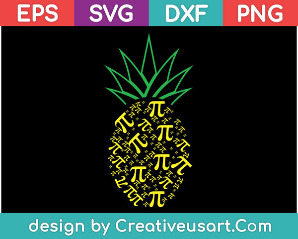 Pineapple Math Pi Day Mathematics Teacher Geek Nerd SVG PNG Cutting Printable Files