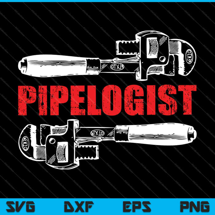 Pipelogist Plumber Wrench SVG PNG Cutting Printable Files