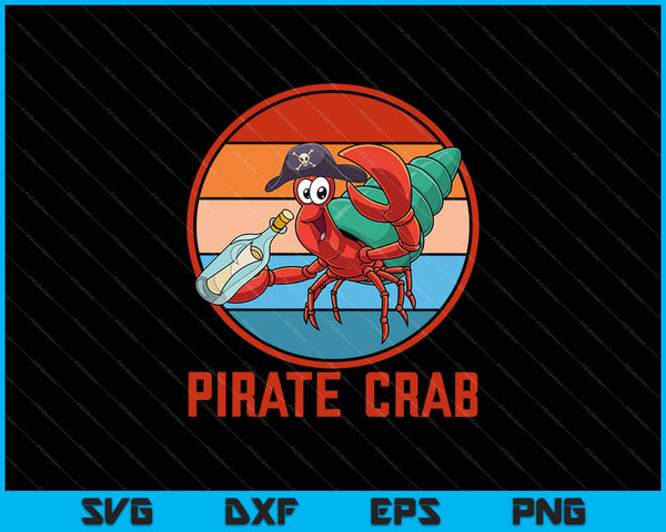 Piraat krab cadeau SVG PNG snijden afdrukbare bestanden