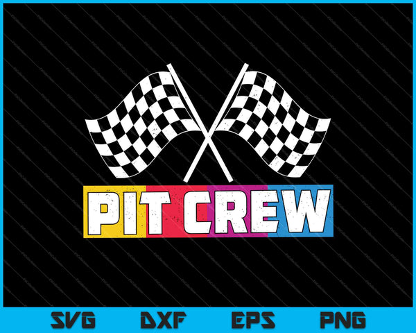 Pit Crew voor het hosten van raceautofeesten Ouders Pit SVG PNG Snijden afdrukbare bestanden