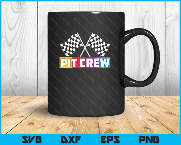 Pit Crew voor het hosten van raceautofeesten Ouders Pit SVG PNG Snijden afdrukbare bestanden