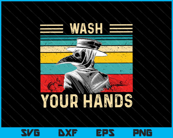 Plague Doctor Wash Your Hands SVG PNG Cutting Printable Files