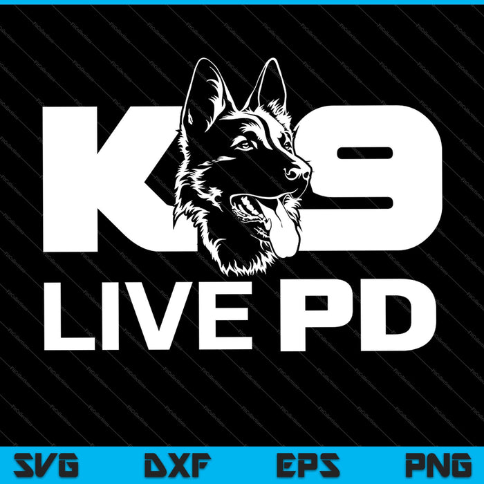 Perro policía pastor alemán Live PD K9 SVG PNG cortando archivos imprimibles
