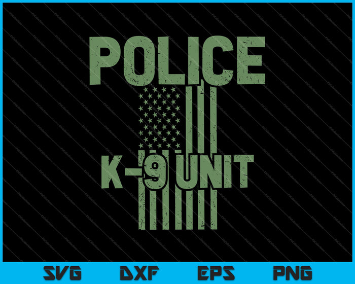Unidad de policía K-9 SVG PNG cortando archivos imprimibles