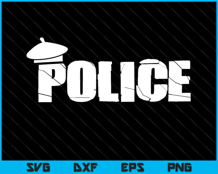 Policía para oficial de policía disfraz de Halloween SVG PNG cortando archivos imprimibles
