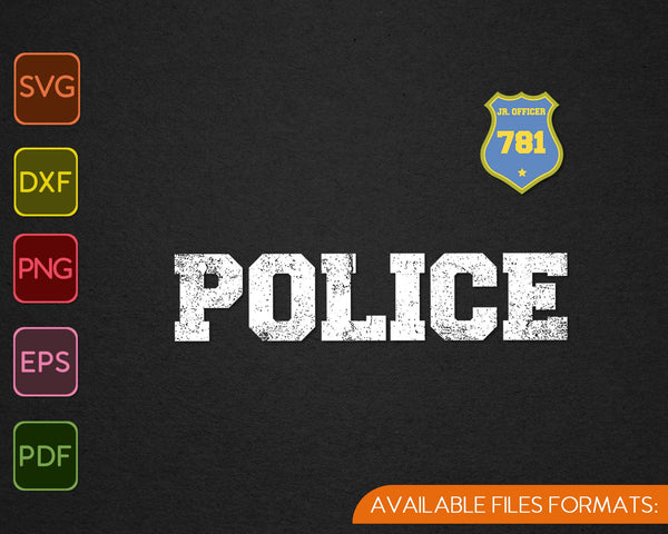 Police Officer Halloween for Costume Design SVG PNG Cutting Printable Files