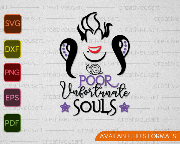 Poor Unfortunate Soul SVG PNG Cutting Printable Files