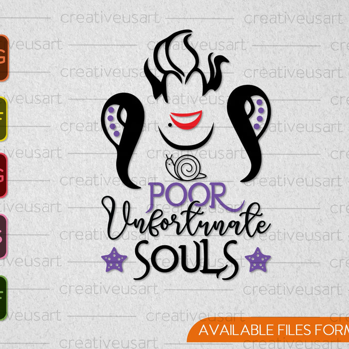 Poor Unfortunate Soul SVG PNG Cutting Printable Files