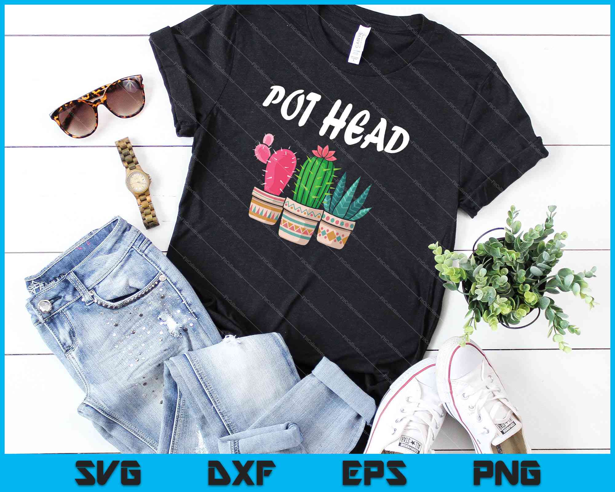 pothead plants Pot Head Cactus Gardening Plant Lover SVG PNG Files – creativeusarts