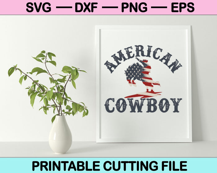 Archivos de corte digitales SVG PNG de vaqueros americanos