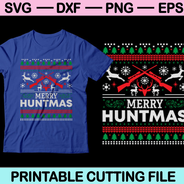 Merry Huntmas Christmas SVG Cutting files Instant Download