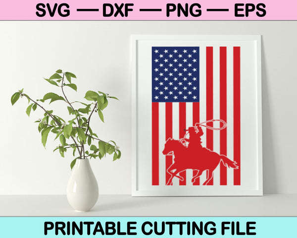 Cowboys USA Bandera SVG PNG Archivos de corte digital