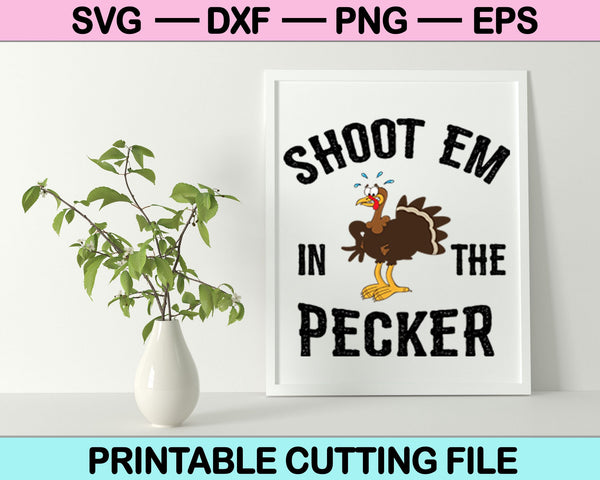Dispárales en el Pecker SVG cortando archivos imprimibles 