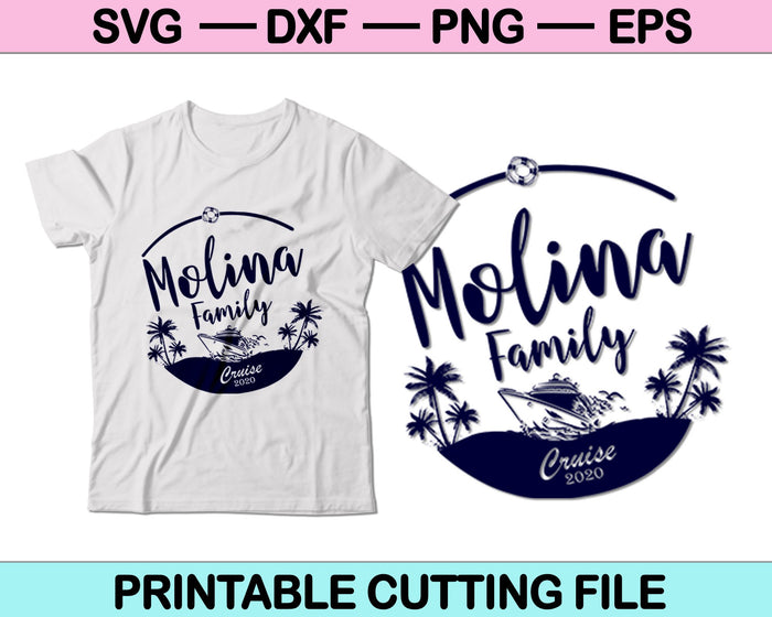 Molina Family Cruise 2020 SVG PNG Cortar archivos imprimibles