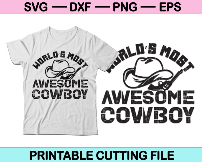 'S Werelds meest geweldige Cowboys SVG PNG digitale snijbestanden