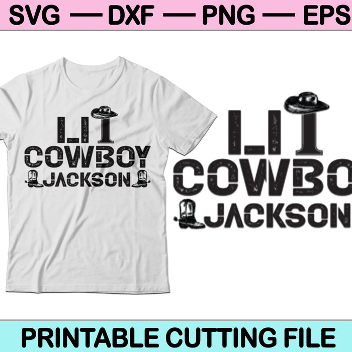 Li 1 Cowboy Jackson SVG PNG Archivos de corte digital